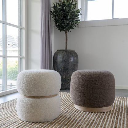 Brauner Teddy-Pouf | VIA X SELECTION