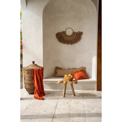 Wäschekorb aus Rattan natur-braun mit Deckel, 50 × 50 × 90 cm | VIA X SELECTION