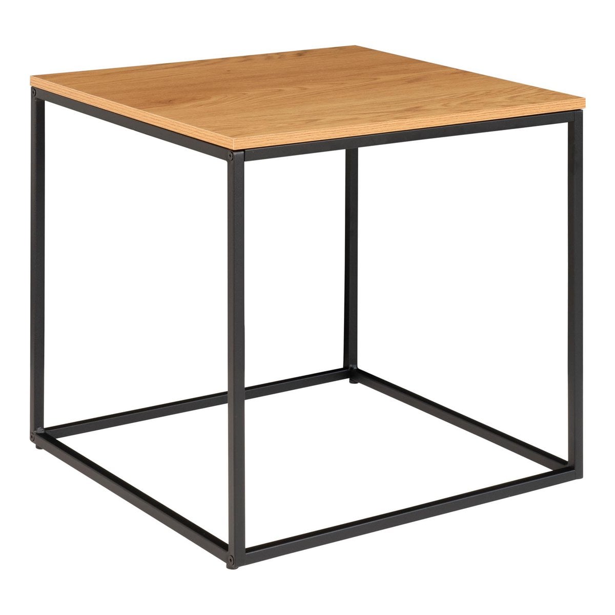 Beistelltisch in Eichenoptik und Schwarz, 45 × 45 × 45 cm | VIA X SELECTION