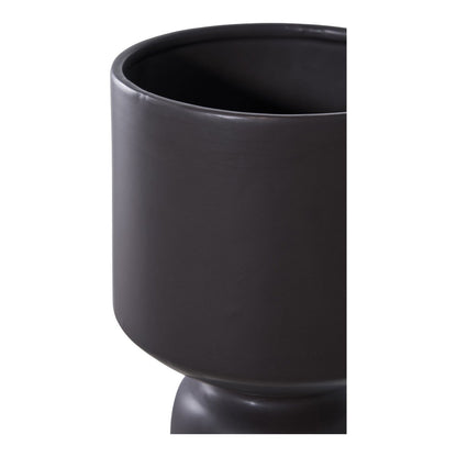Blumentopf aus Keramik, Schwarz, 15 × 15 × 23,5 cm | VIA X SELECTION