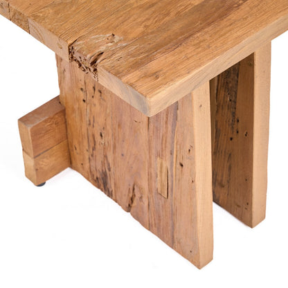 Blockhocker aus recyceltem Teakholz in Natur | VIA X SELECTION