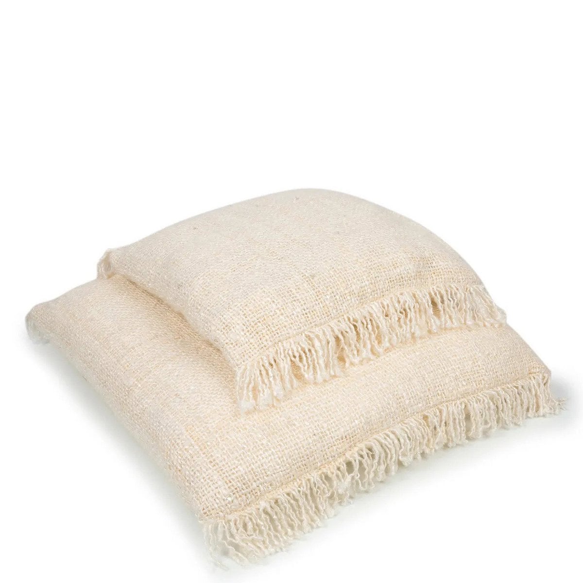 Großer Kissenbezug aus Baumwolle in Creme, 60 × 60 cm | VIA X SELECTION