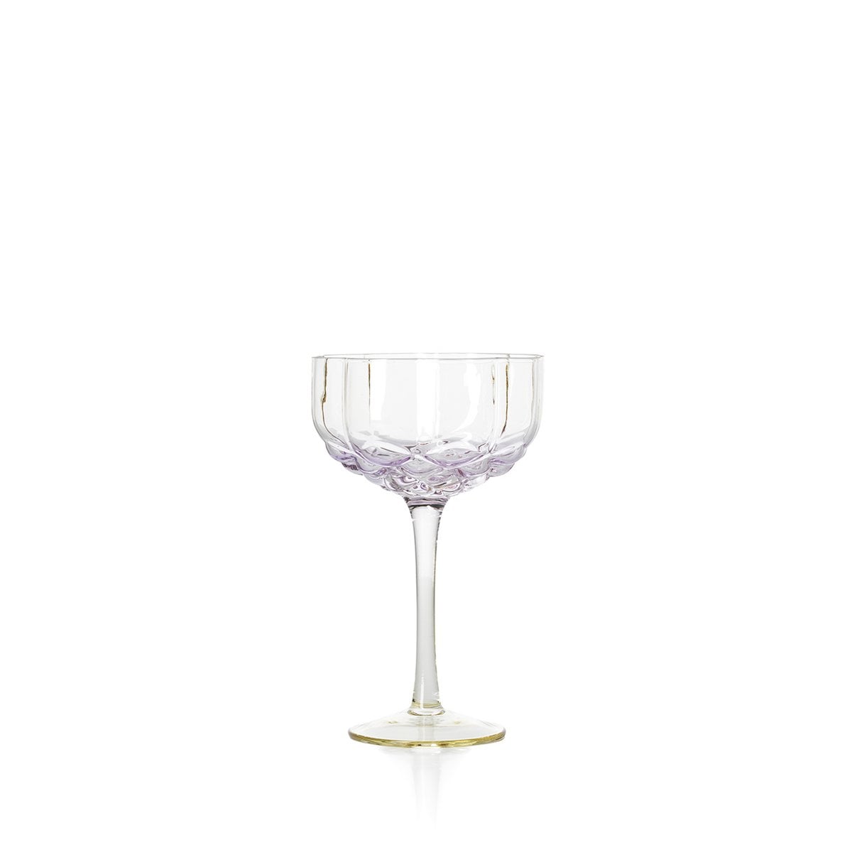 Cocktail-Coupe aus rosafarbenem Recyclingglas 16,5 cm | VIA X SELECTION