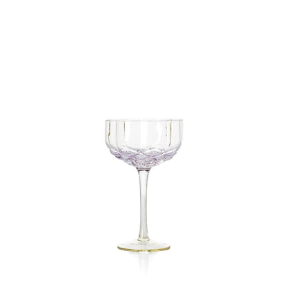Cocktail-Coupe aus rosafarbenem Recyclingglas 16,5 cm | VIA X SELECTION