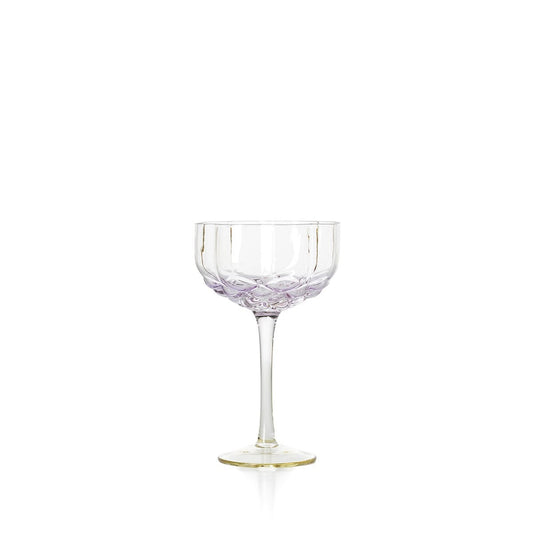 Cocktail-Coupe aus rosafarbenem Recyclingglas 16,5 cm | VIA X SELECTION