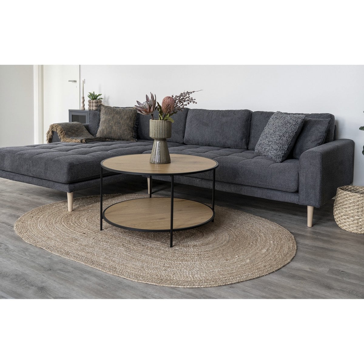 Ovaler Teppich aus Jute natur, 140 × 200 cm | VIA X SELECTION