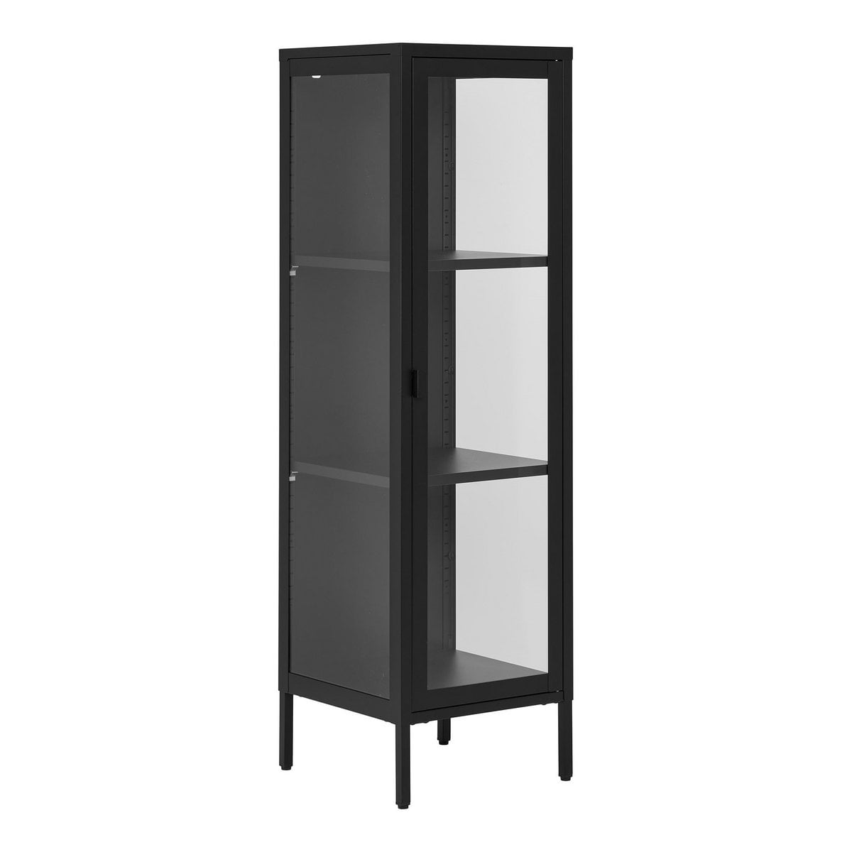 Schmale Vitrine schwarz, 40 × 35 × 140 cm | VIA X SELECTION