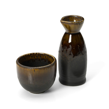 Sake-Ausgießer aus brauner Keramik 12,8 cm | VIA X SELECTION