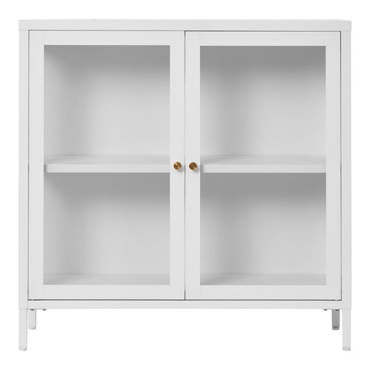 Vitrinenschrank weiß, 80 × 35 × 80 cm | VIA X SELECTION