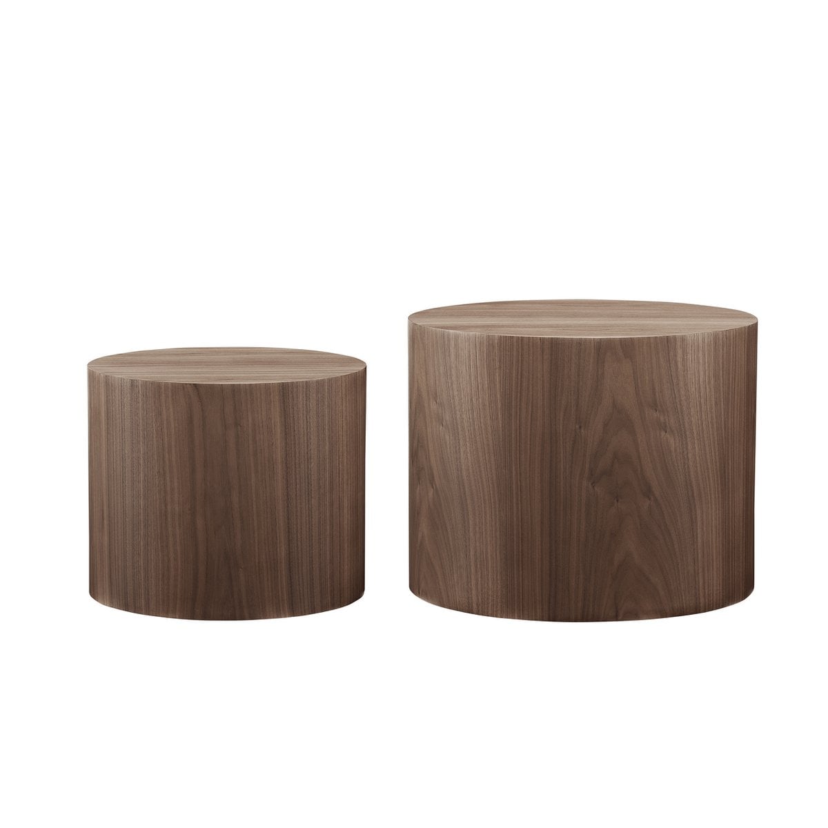 Couchtisch im 2er-Set im Walnusston, 48 × 48 × 38 cm | VIA X SELECTION