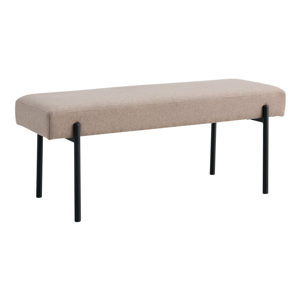 Sitzbank aus Stoff steinfarben 100 cm | VIA X SELECTION