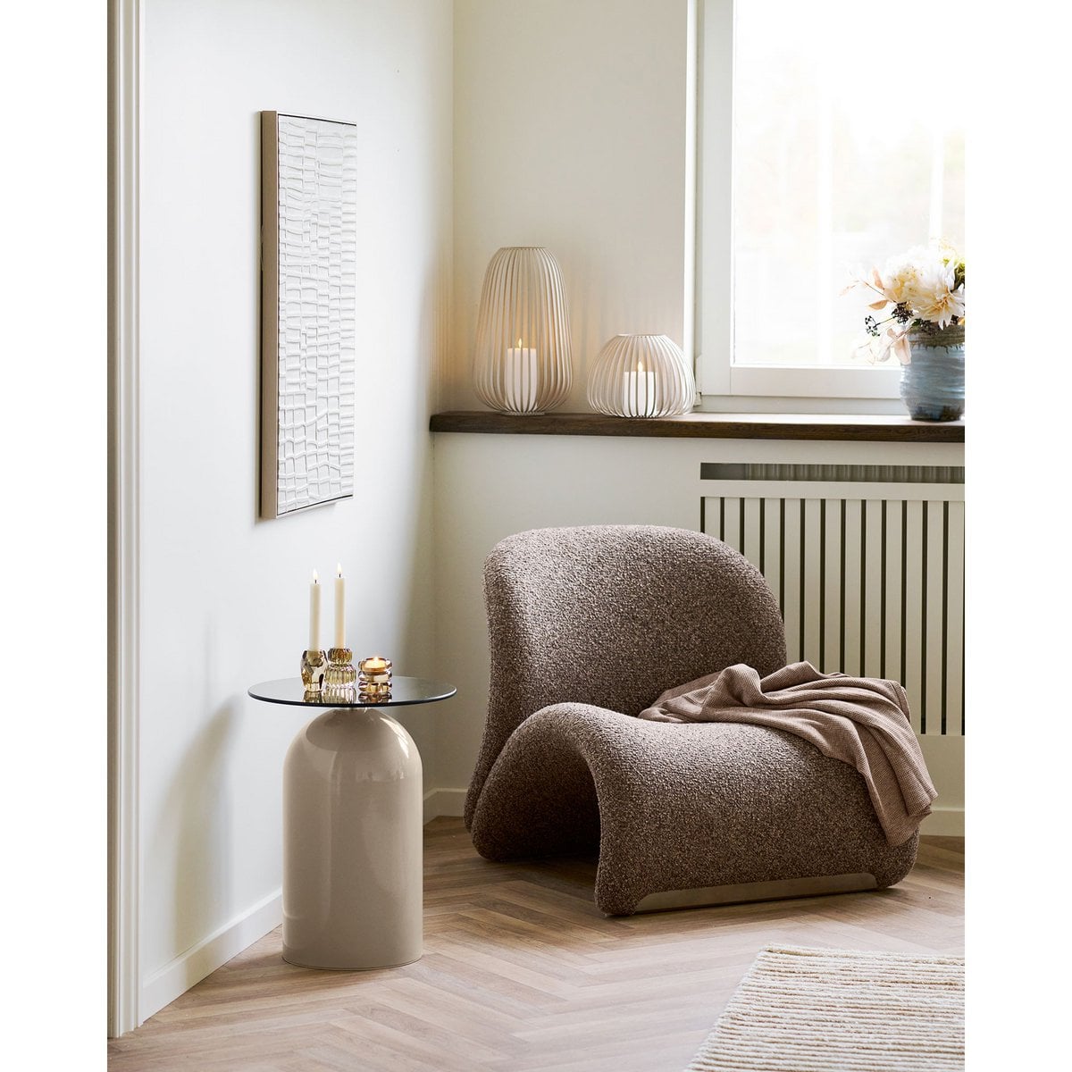 Plaid in Taupe, 130 × 156 cm | VIA X SELECTION