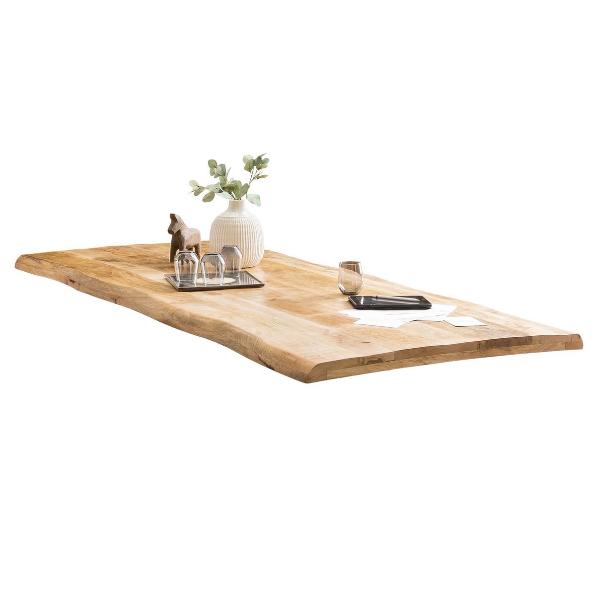 Esstisch Mangoholz A-Gestell mit Kurbelrad, 160 × 90 cm | VIA X SELECTION