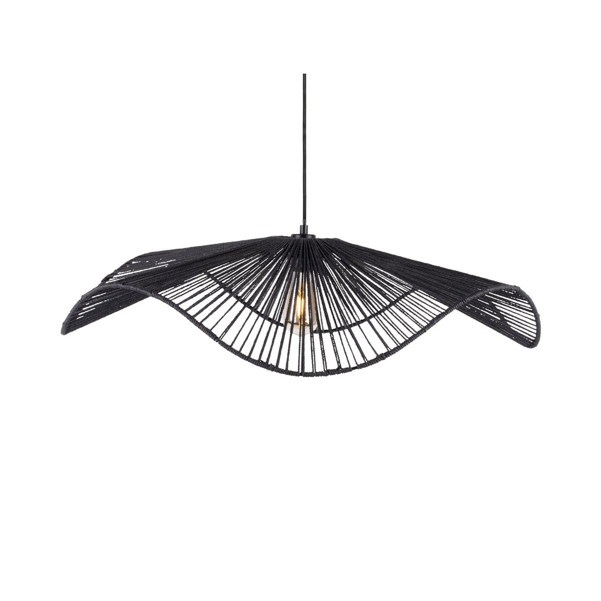 Leitmotiv Sombra Large Pendelleuchte aus Jute schwarz | VIA X SELECTION