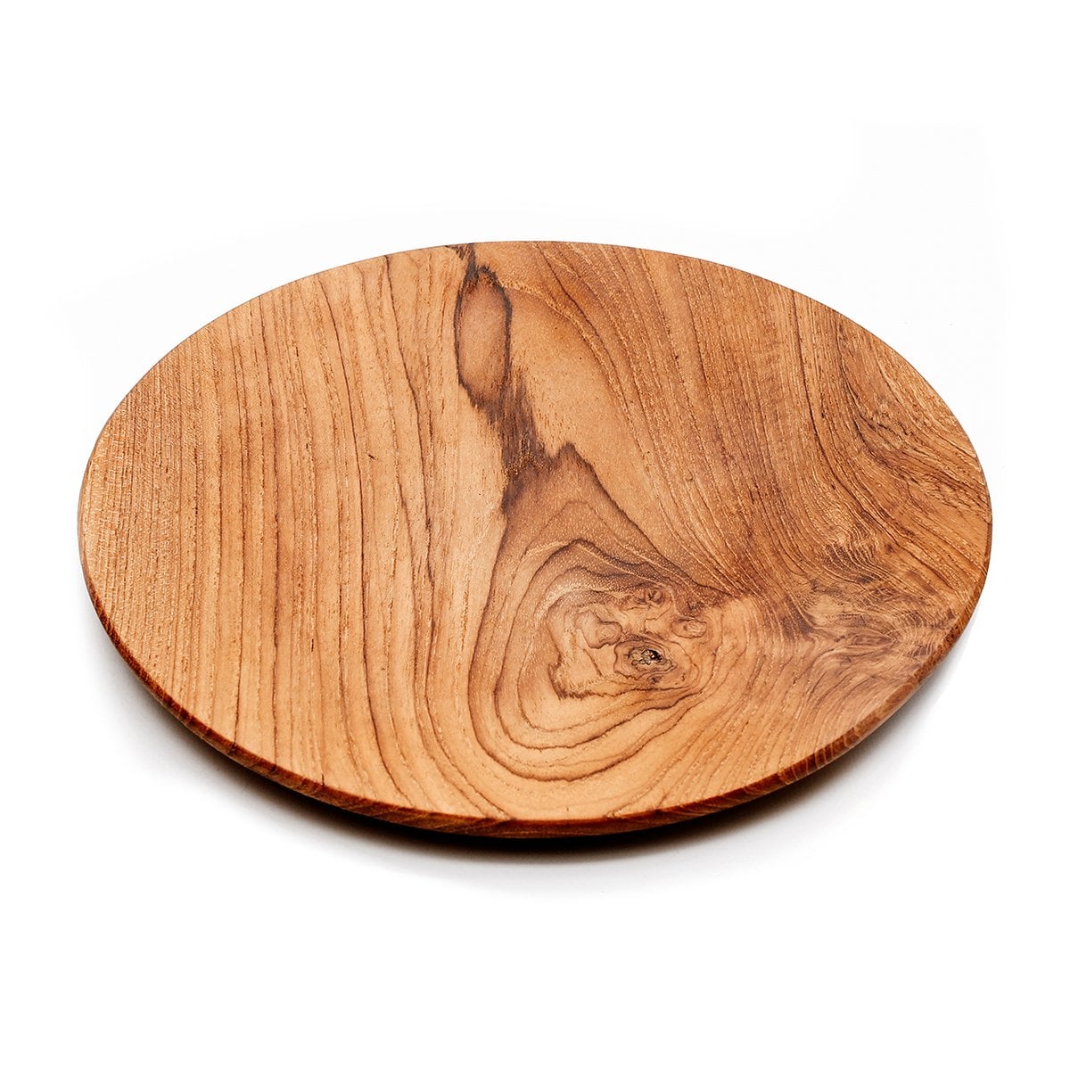 Großer runder Teller aus Teakholz, Ø 35 cm | VIA X SELECTION