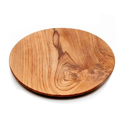 Großer runder Teller aus Teakholz, Ø 35 cm | VIA X SELECTION
