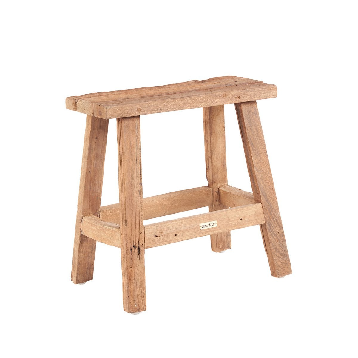 Hocker aus Holz natur mit schmaler Form | VIA X SELECTION