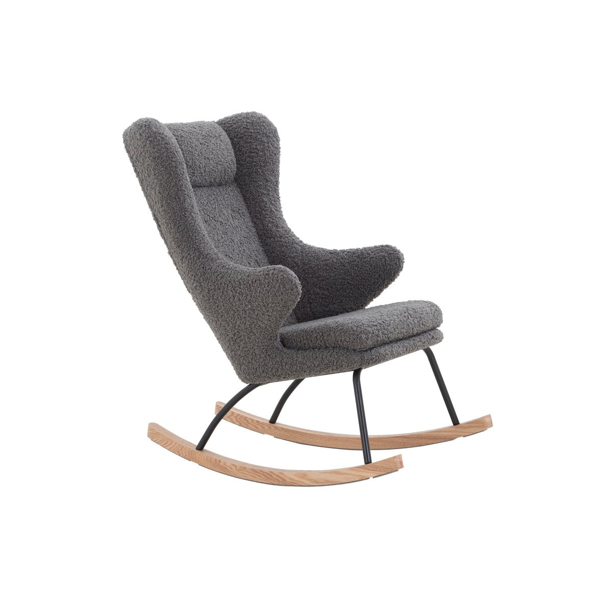 Schaukelstuhl in Teddyfell-Optik in Grau | VIA X SELECTION